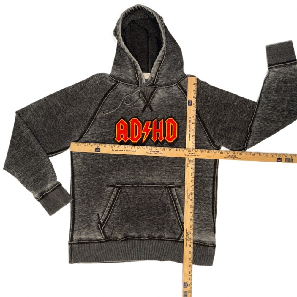 Bream ADHD Hoodie Men’s XL Gray Pullover Sweatshirt AC/DC Parody Graphic - Picture 6 of 9